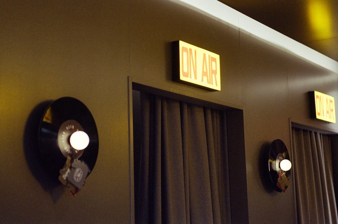 Modern recording studio interior with acoustic panels
